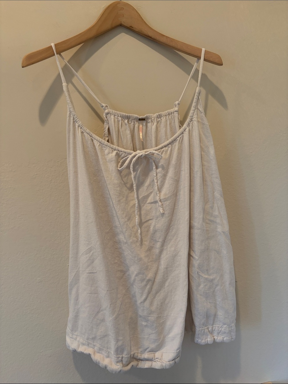 Free People White Adjustable Spaghetti Strap Camisole